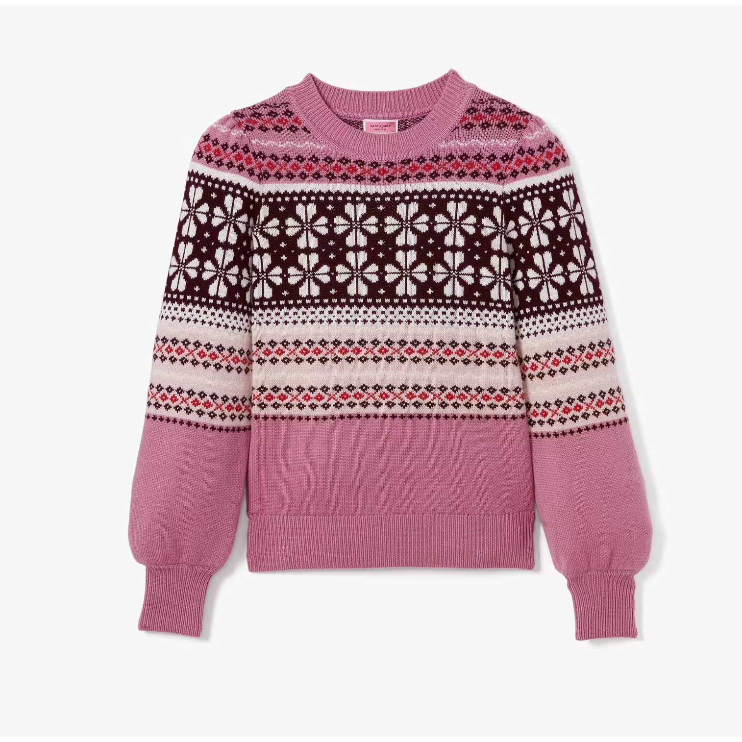 Kate Spade Spade Flower Fair Isle Sweater Size Small