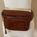 Leather bag cross body or hip bag small bag cognac brown soft leather bag
