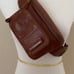 Leather bag cross body or hip bag small bag cognac brown soft leather bag