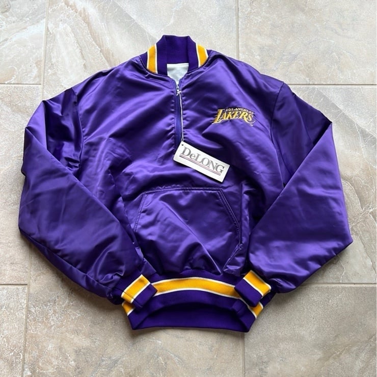 RARE Vintage 80s Los Angeles Lakers NBA DeLong Jacket