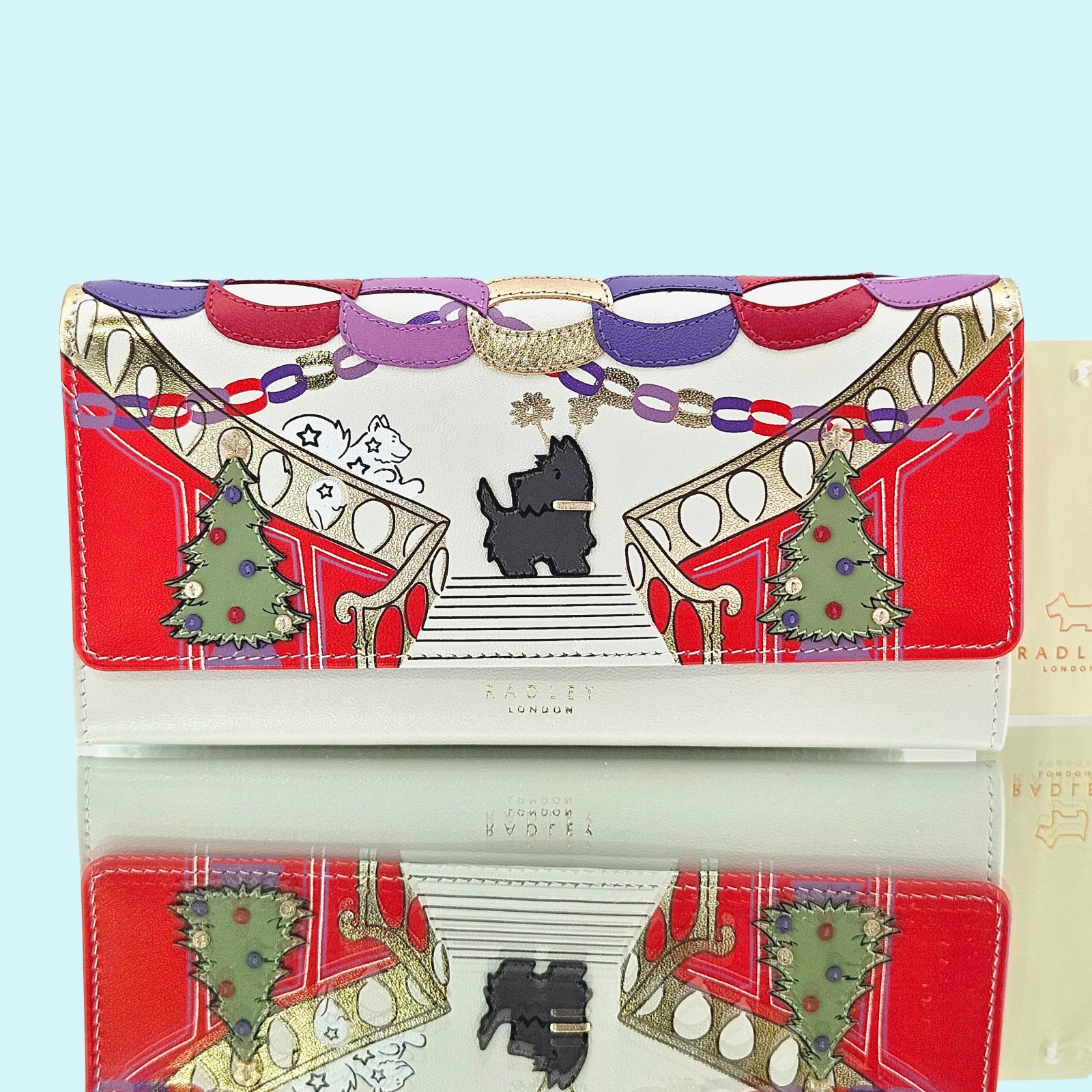 Radley London Wallet Leather Picture Party Pals Large Foldover Matinee Wallet