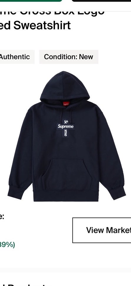 Supreme cross box logo hoodie