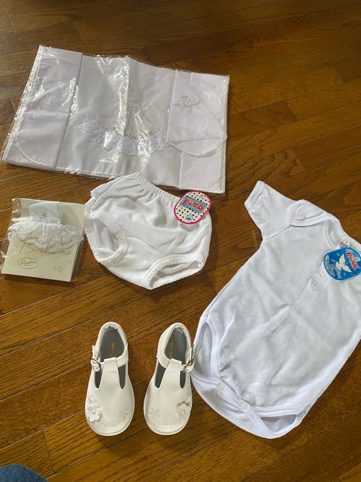 Baptism baby shoes sheet socks bloomers for 1 yr old