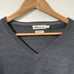 Peter Millar Mens Large Sweater V-Neck Gray Merino Wool Long Sleeve Pullover