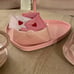 Pink Rae Dunn Bundle - Canister, Stand, Garland, 2 Tea Cup Sets, Heart Tier Tray