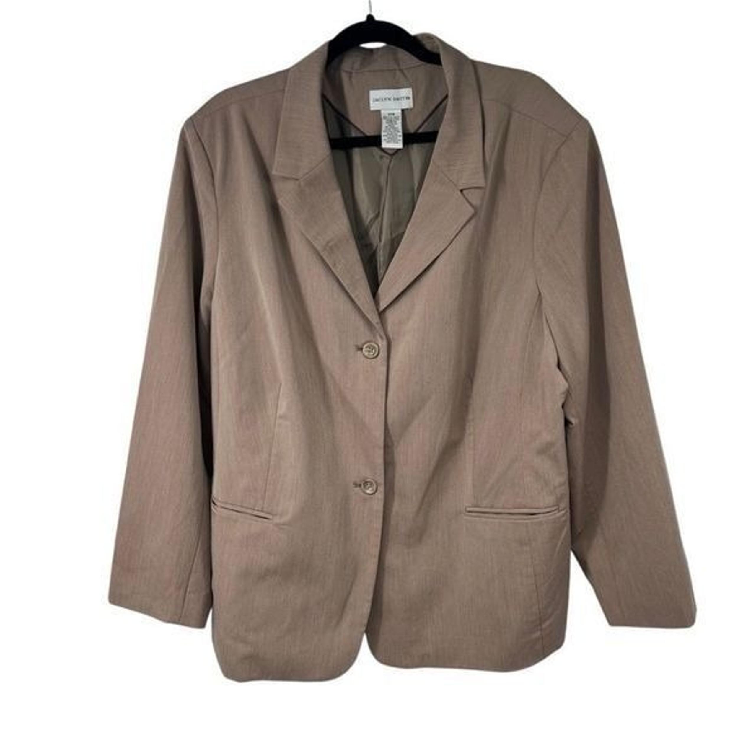 Jaclyn Smith Tan Khaki Color Career Wear Blazer Jacket