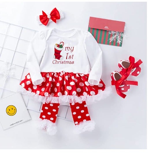 My 1st Christmas Stocking 4 Piece Outfit!