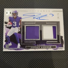 2023 PANINI IMPECCABLE JORDAN ADDISON ROOKIE AUTO PATCH /75 ON CARD AUTO