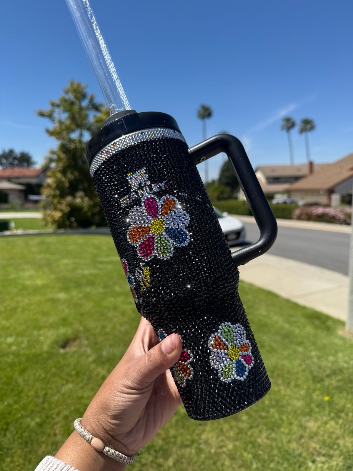 Buzzing through spring Stanley Blinged Tumbler