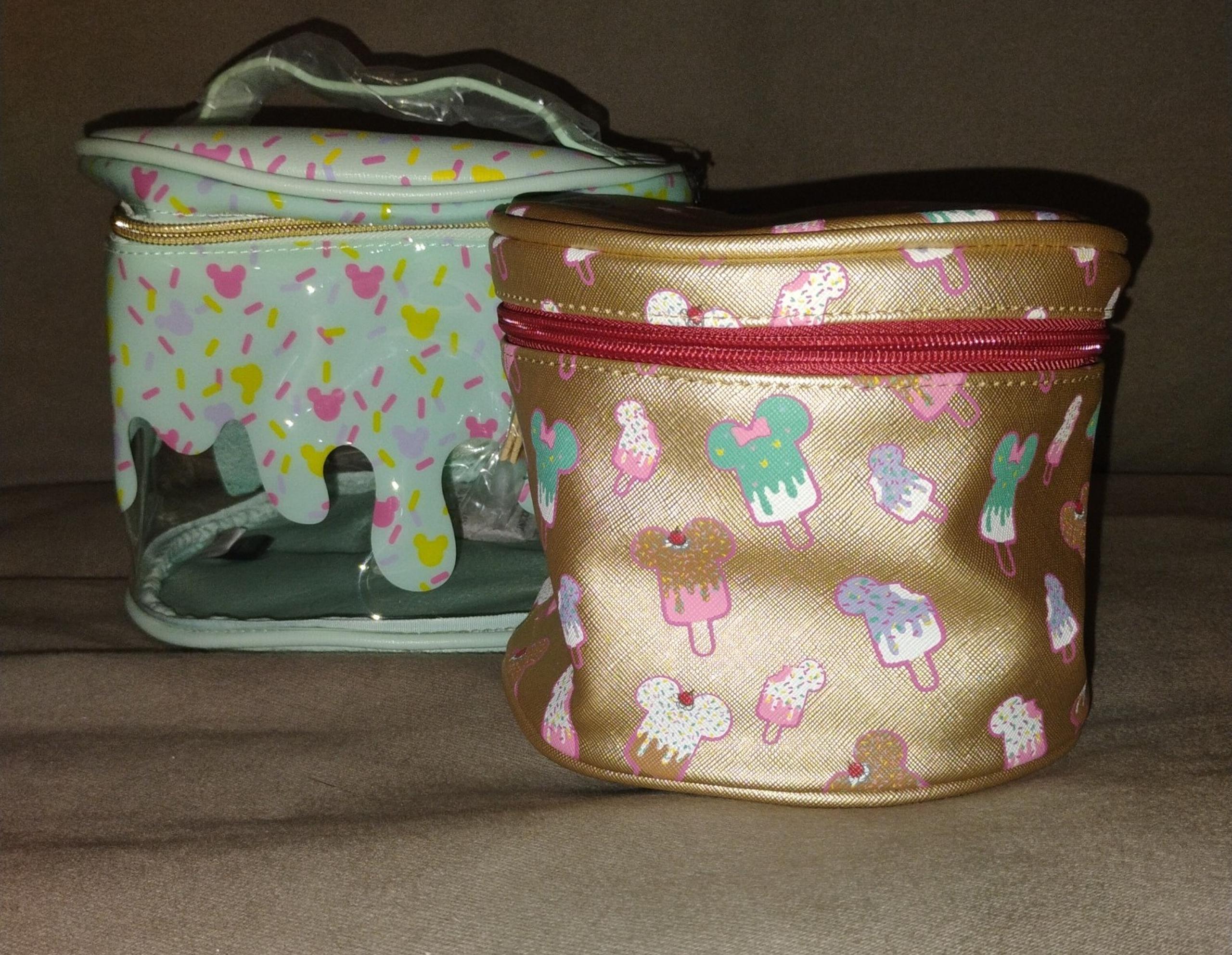 Disney Danielle Nicole Mickey Mouse Ice Cream Sundae 2 Piece Cosmetic Bag Set