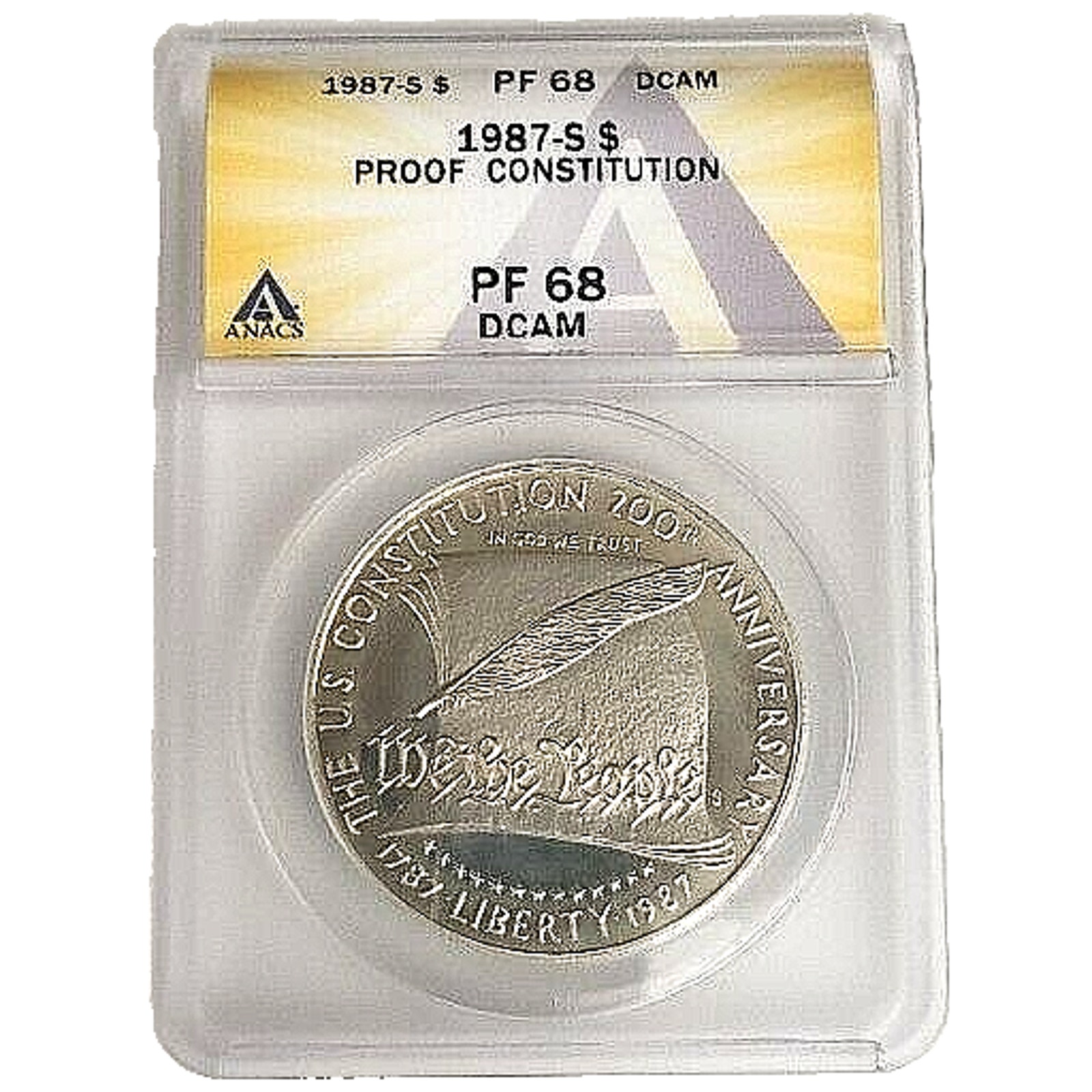 1987 S Constitution 200th Annvi Silver Dollar S1 Proof PF 68 DCAM