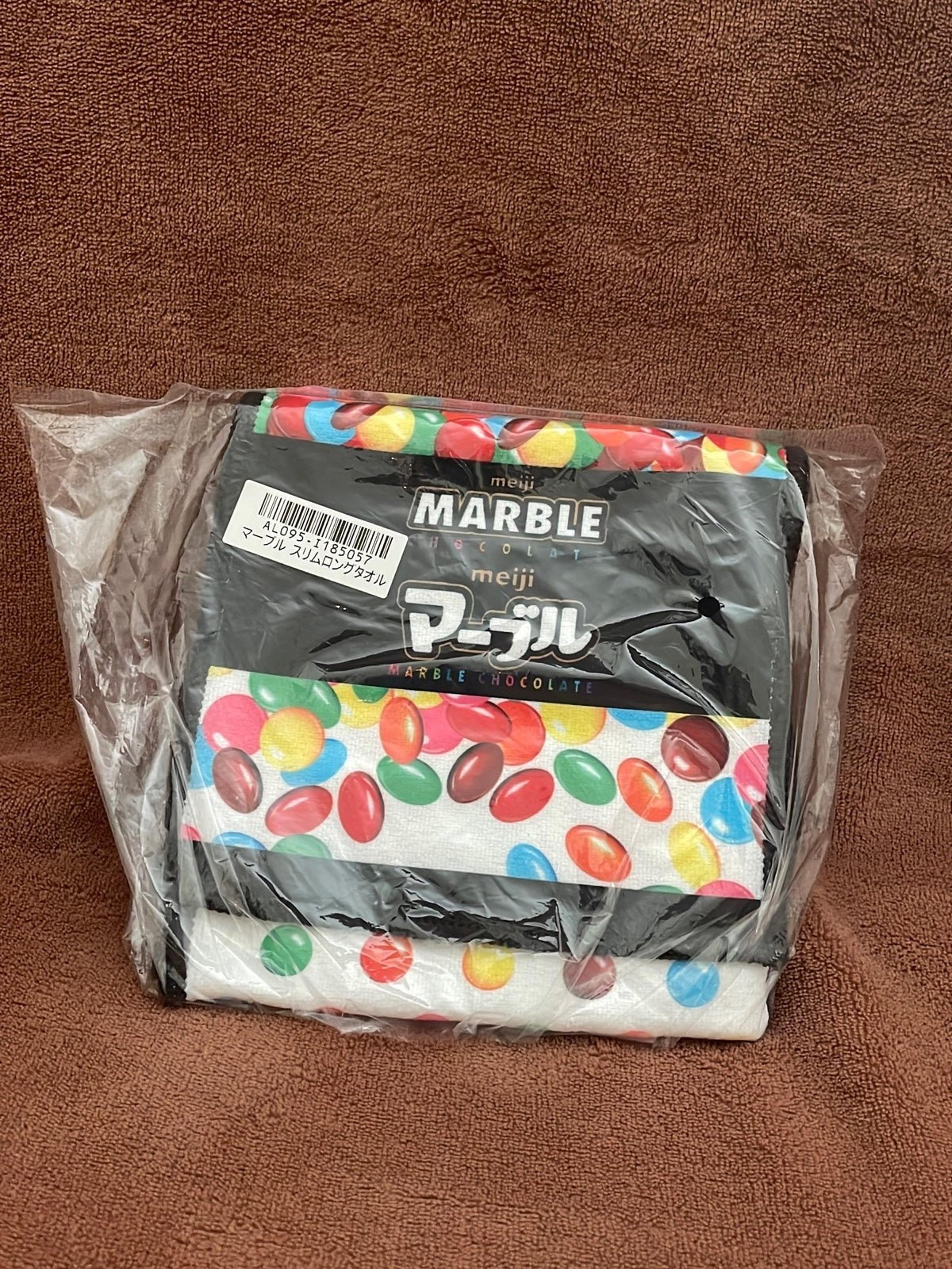 Meiji Marble Chocolate Slim Long Towel Brand New