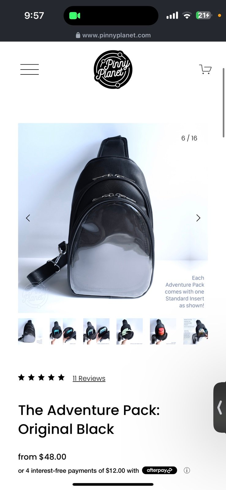 ISO BLACK PINNY PLANET BAG (DO NOT PURCHASE)