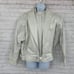 80’s white leather jacket size small oversized