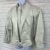 80’s white leather jacket size small oversized