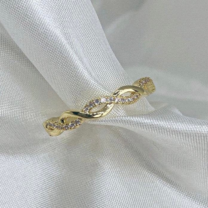 24K Yellow/White Gold Adjustable Ring