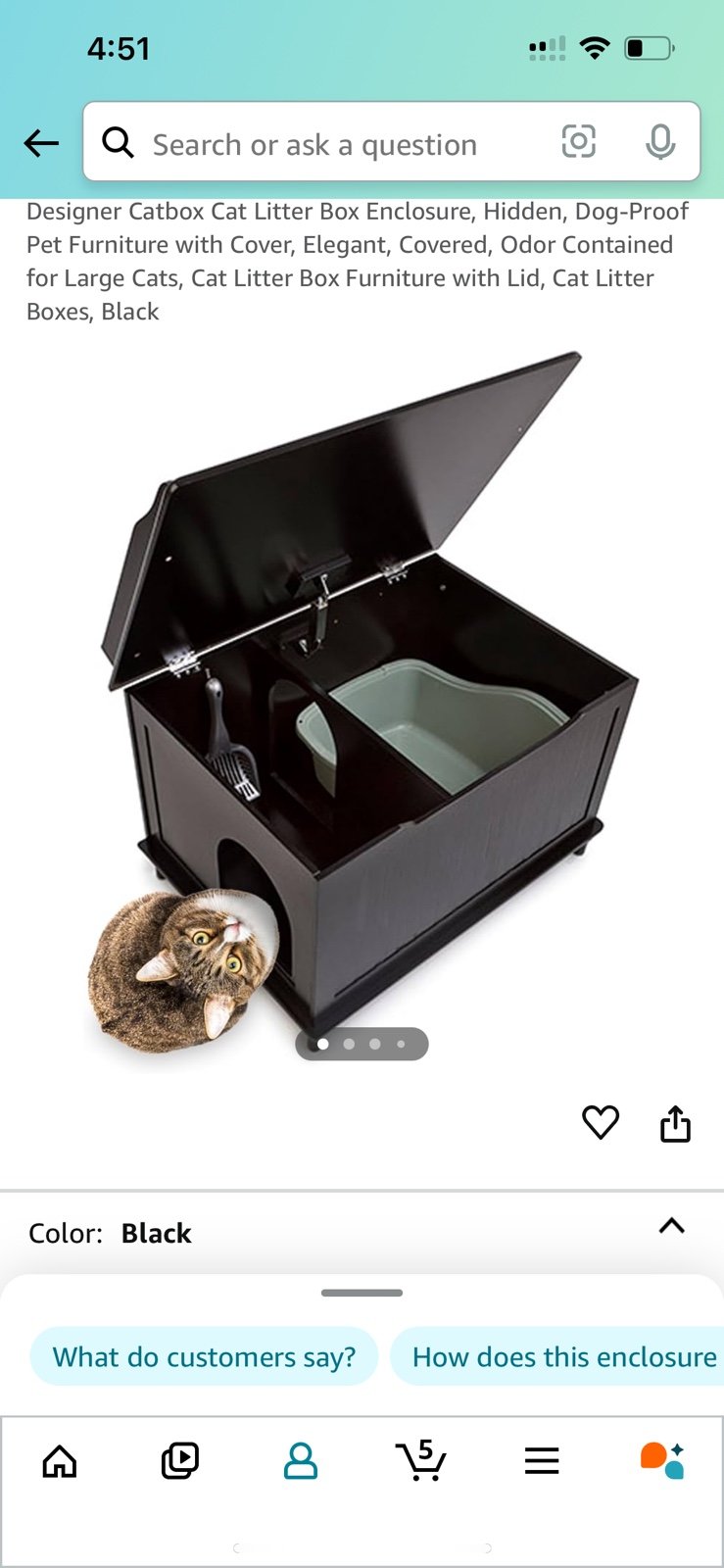 Cat litter box enclosure