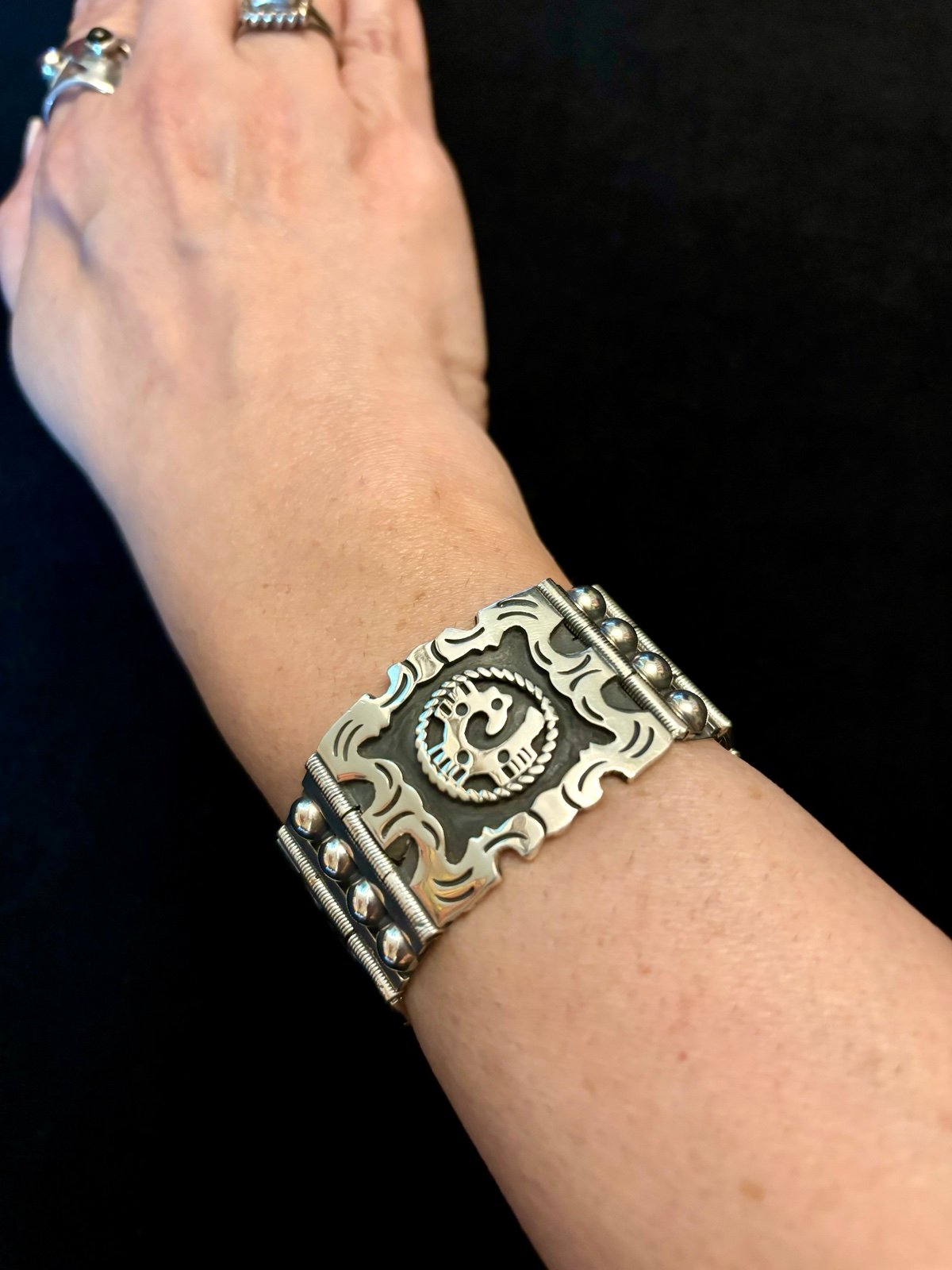 68 Grams! Heavy Sterling Taxco Silver Bracelet