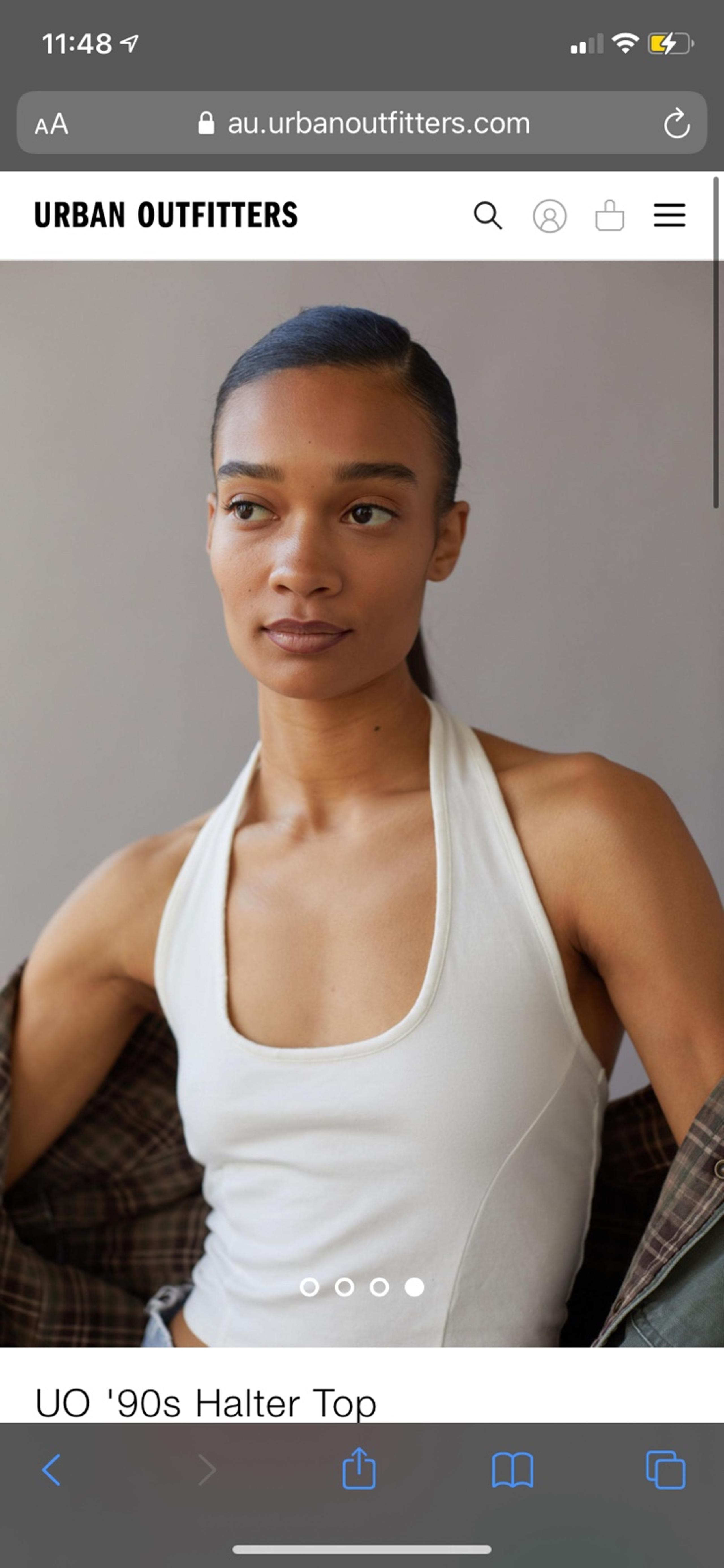 White halter top
