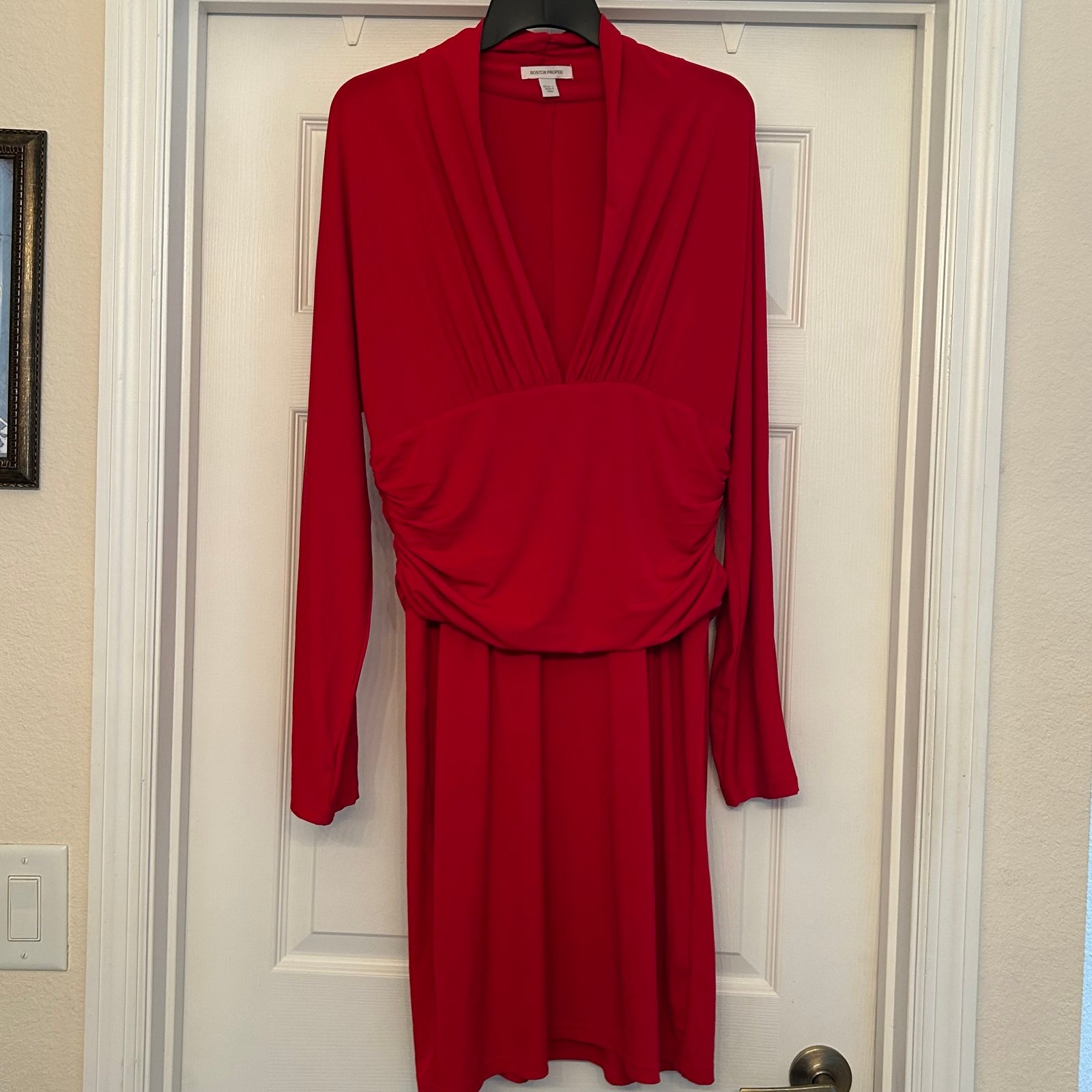 Boston Proper Red long sleeve dress size large