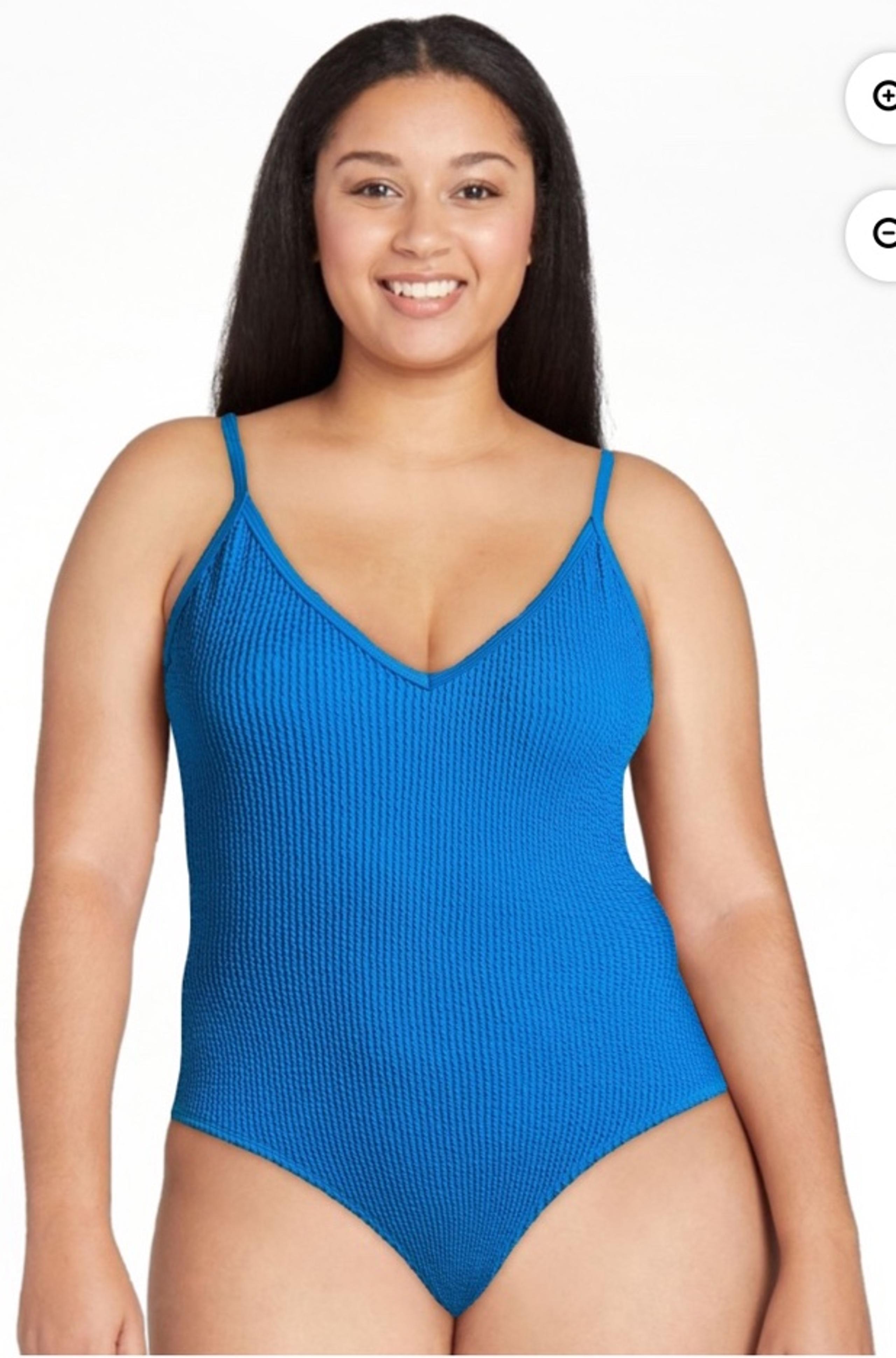 TURQUOISE 1 PC JUNIORS BLUE SWIMSUIT SZ 11 13 NEW NEVER WORN
