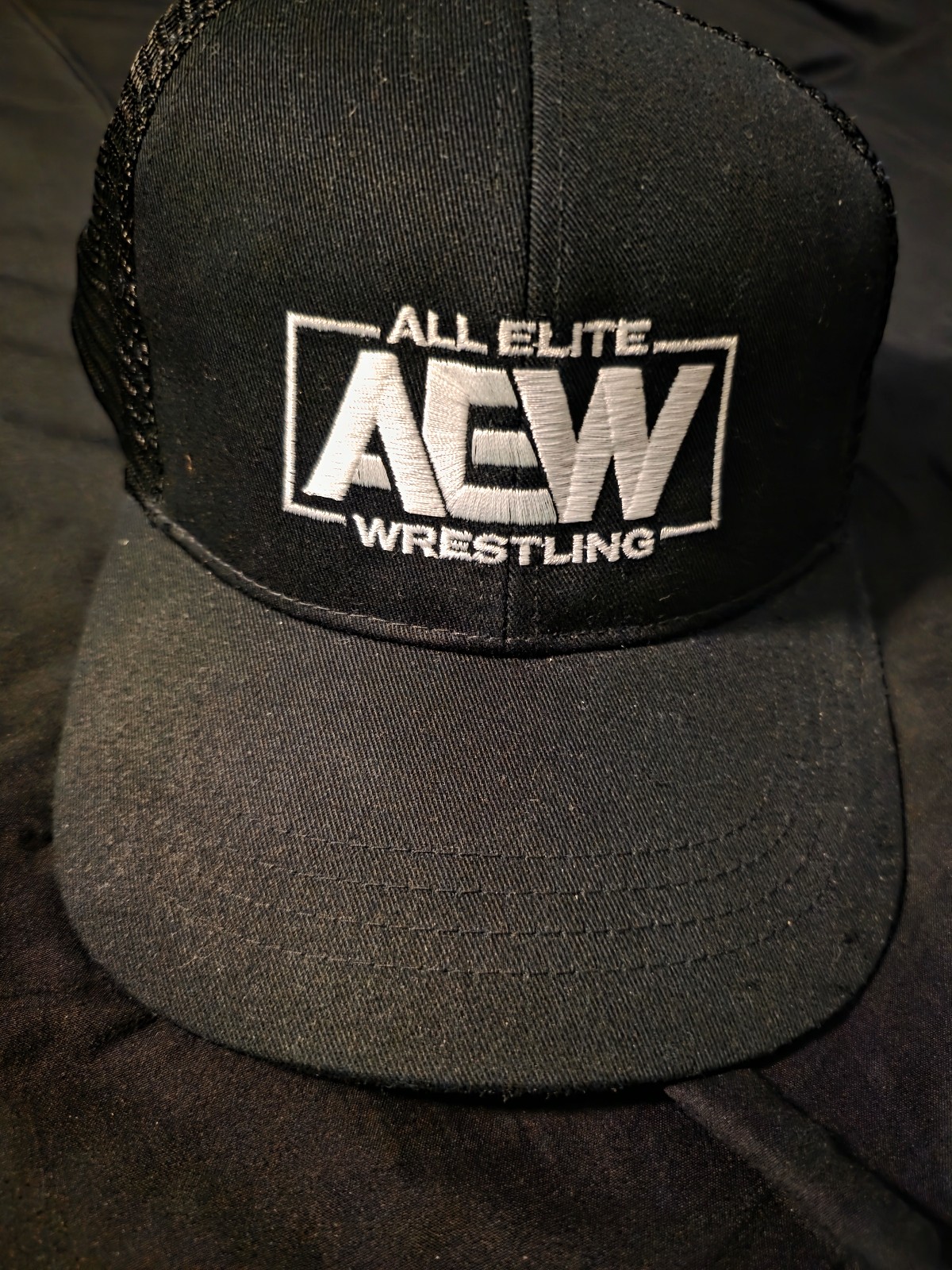 AEW trucker style baseball cap hat pro wrestling All Elite WWE ROH WWF snapback