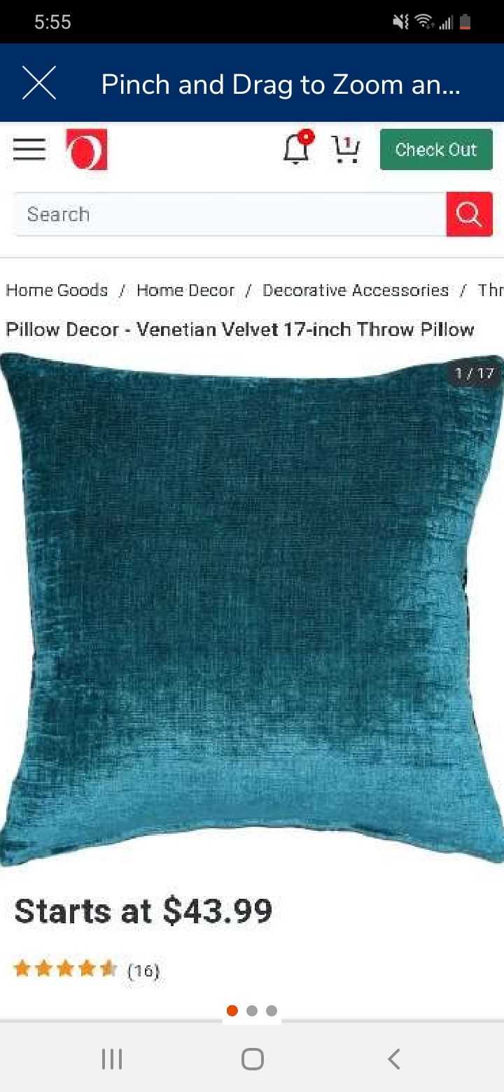 Velvet pillow set
