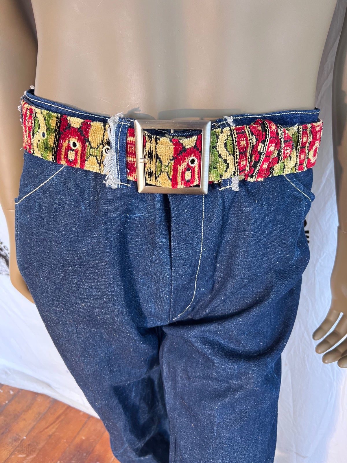 Velvet Tapestry Belt 28 - 34 striped Hermans Eco USA
