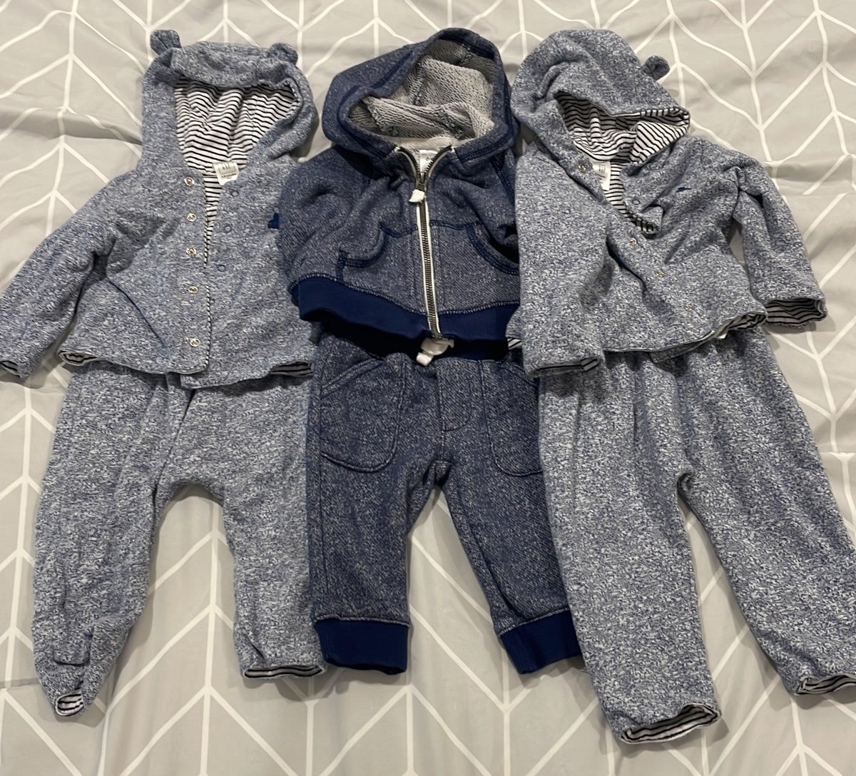 Carters Baby Gap Set of 3 Hoodie and Matching Pants 3-12 months
