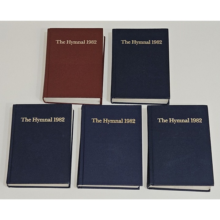5 VTG The Hymnal 1982 Hardcover Book Lot Blue Burgundy Episcopal Church READ