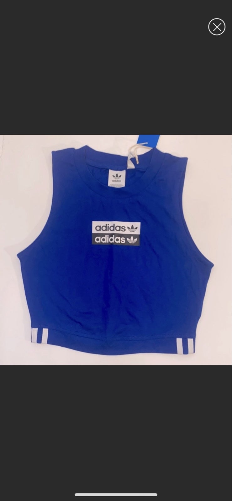 Blue adidas SET. Leggings & crop tank!