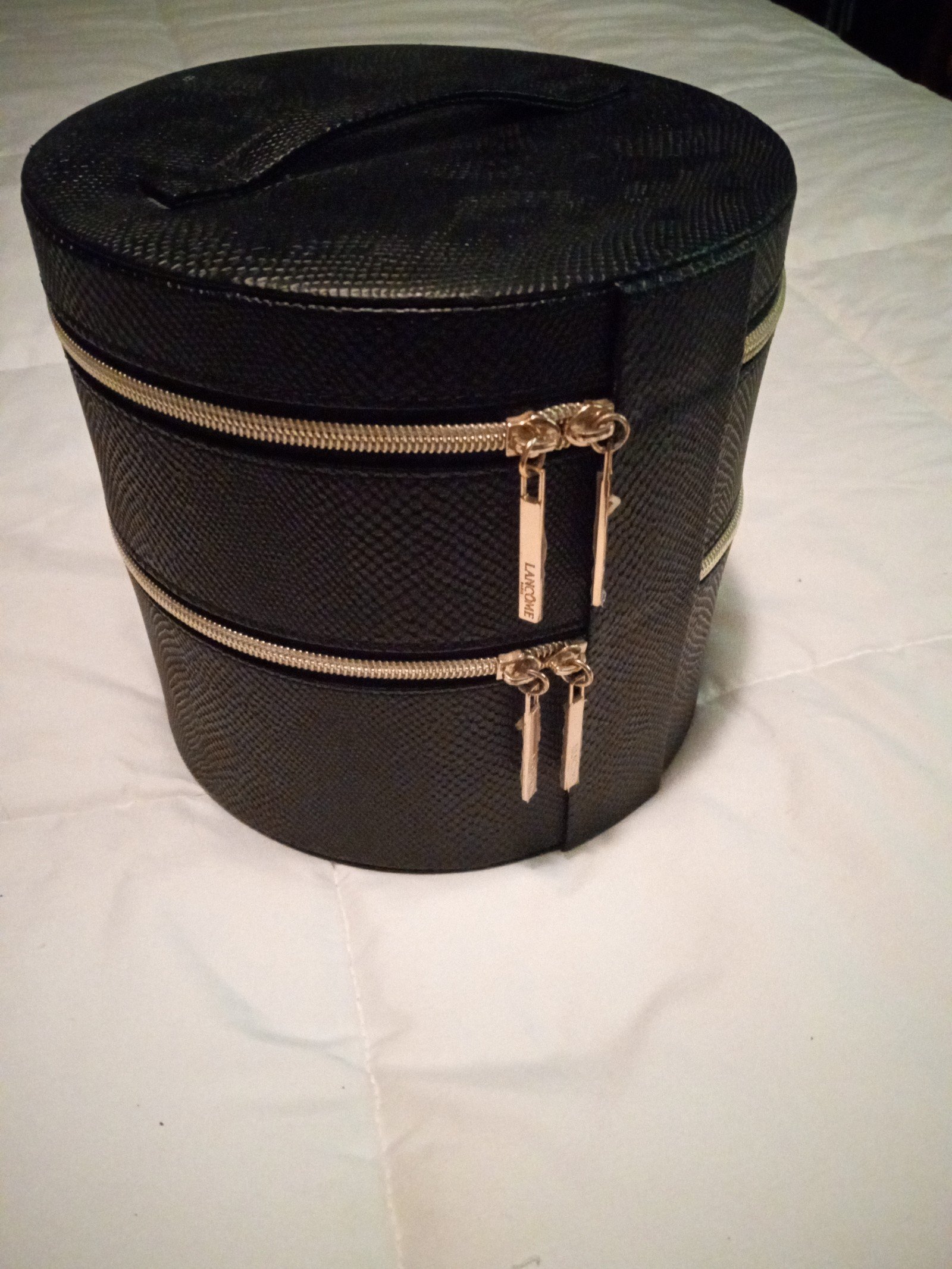 Lancome Double leather mirror makeup bag