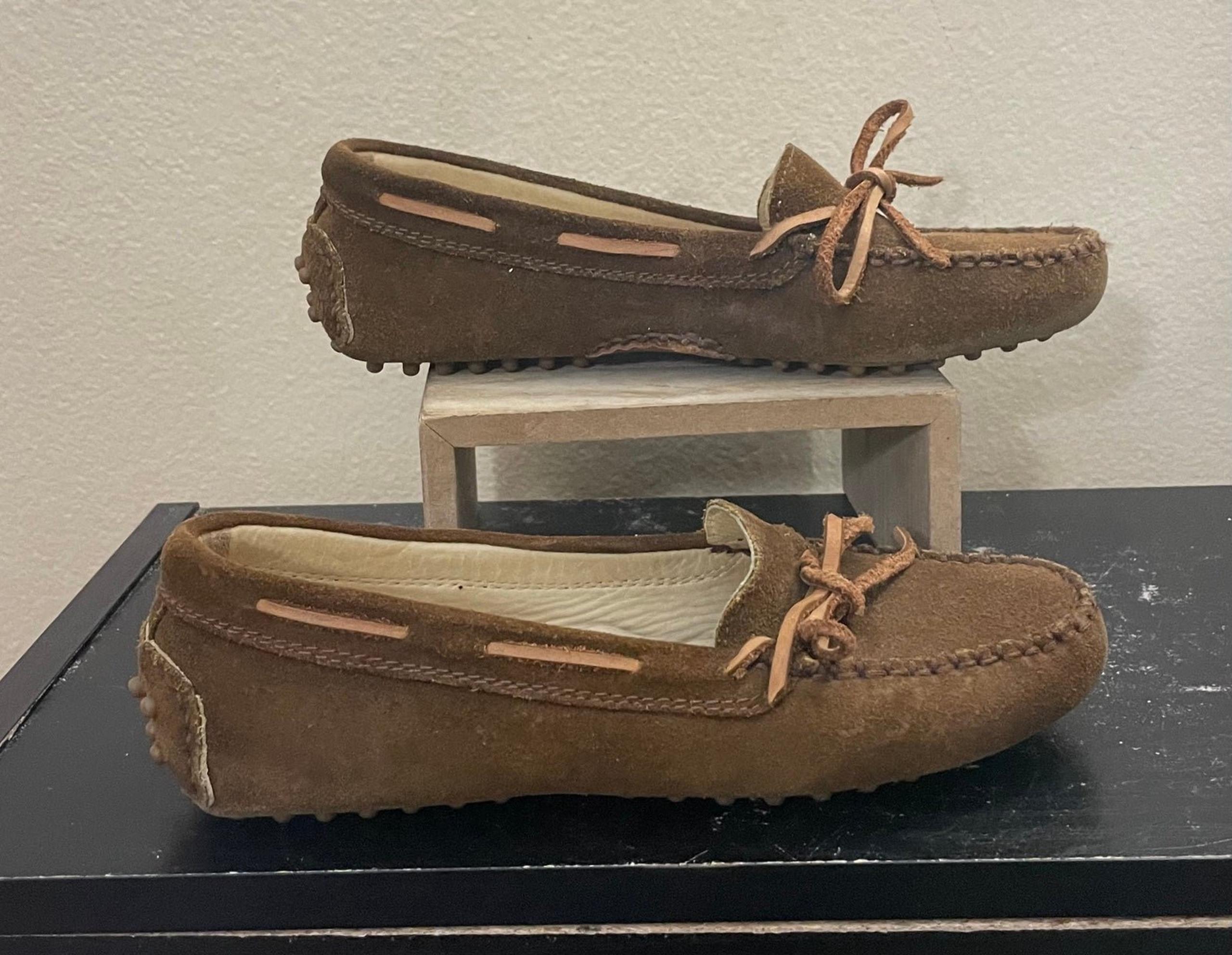 Barney’s New York Leather Moccasins Driving Shoes Loafers Women Size 6 Brown