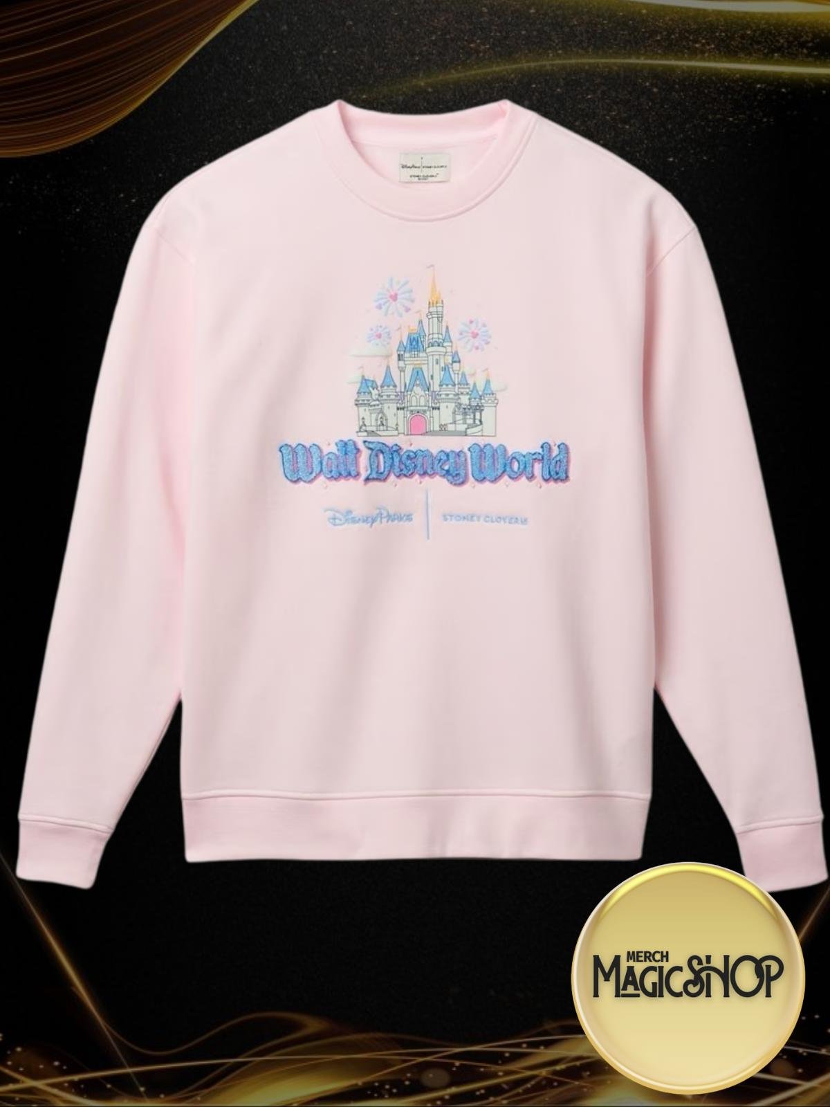 Walt Disney World Cinderella Castle Sweatshirt Stoney Clover Lane Pink S