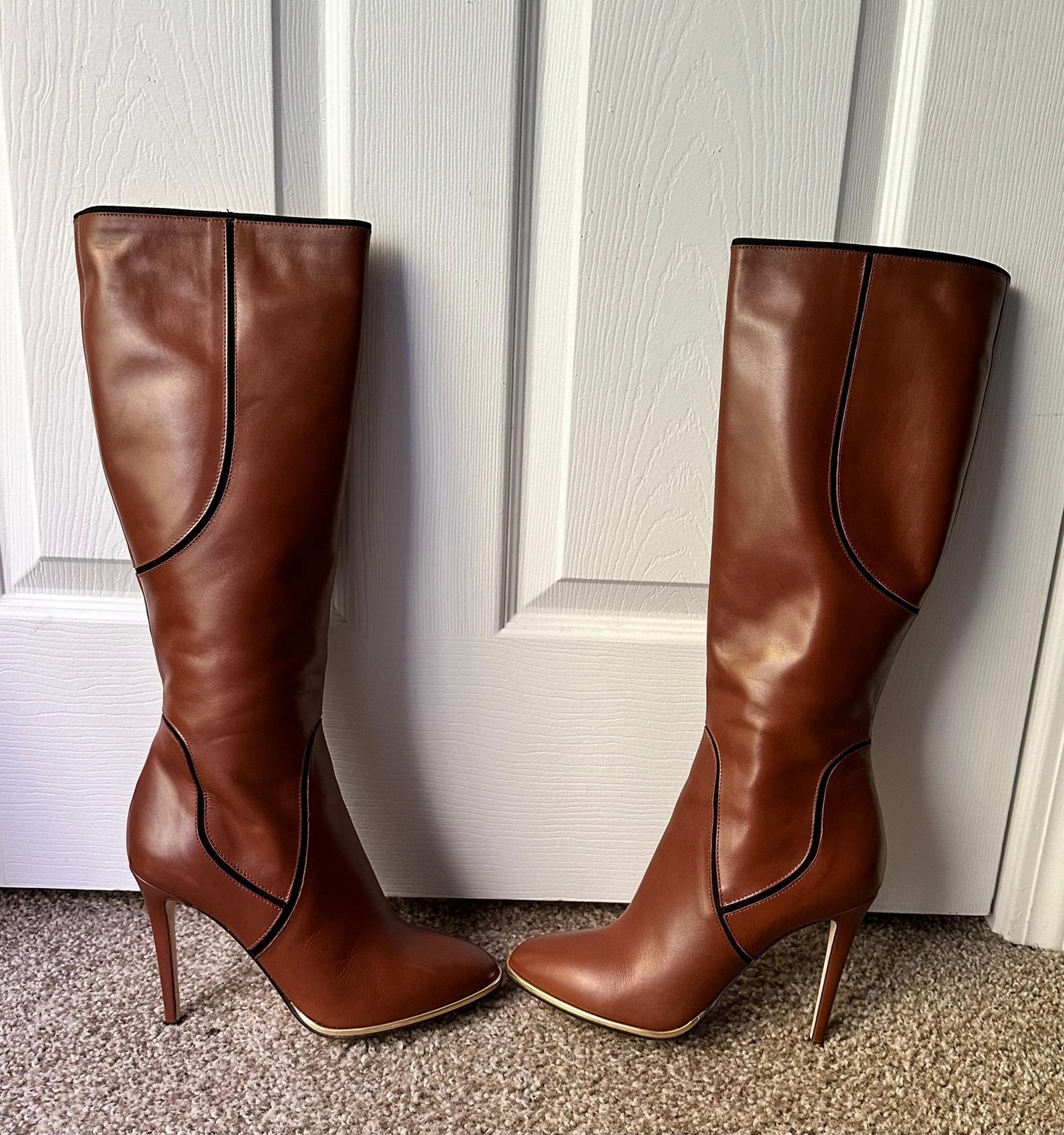 Women’s Diane von Furstenberg tall brown leather Boots size 10