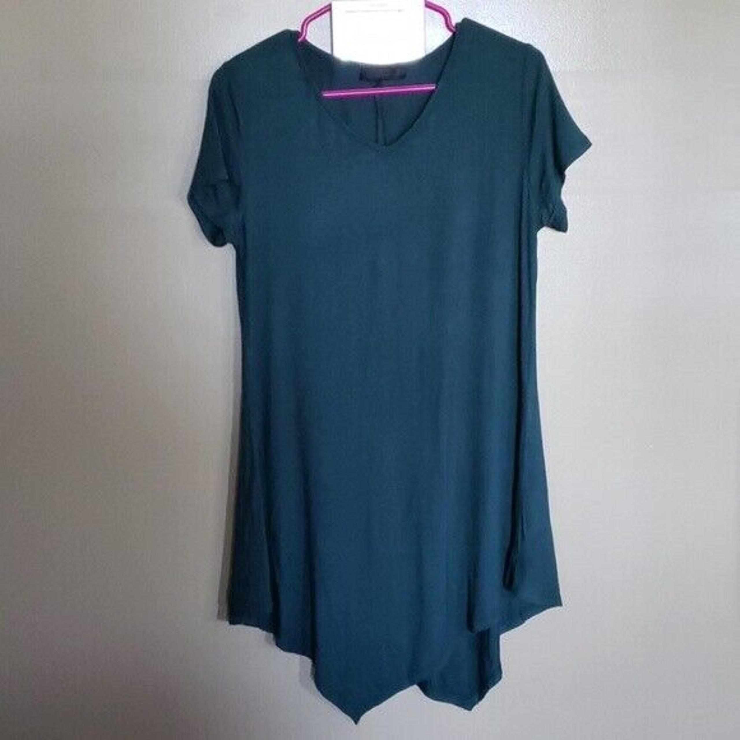Doublju Tunic Top Dark Green - Size Large