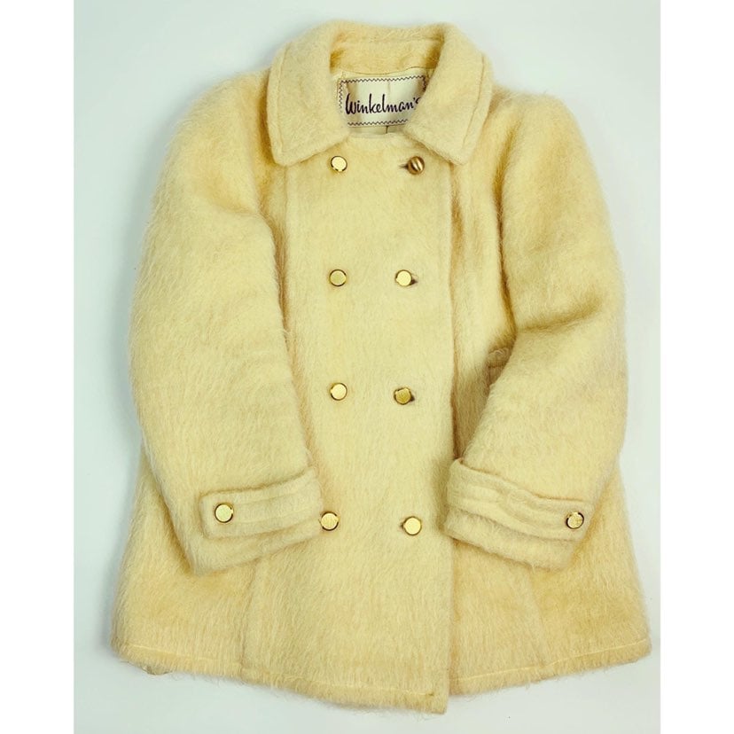 Vintage 1960s Fuzzy Mod Pea Coat