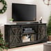 Farmhouse TV Stand for 65 Inch TV Console Table Cabinet with Sliding Barn Door
