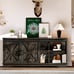 Farmhouse TV Stand for 65 Inch TV Console Table Cabinet with Sliding Barn Door