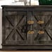Farmhouse TV Stand for 65 Inch TV Console Table Cabinet with Sliding Barn Door