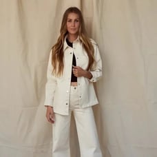 Cynthia Rowley x Midheaven Denim NEW / NWT Penelope Natural Shirt Jacket - Small