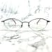 Technolite TLD520 LI Eyeglasses Round Oval Gray Half Rim Frame 49-18-135