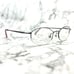Technolite TLD520 LI Eyeglasses Round Oval Gray Half Rim Frame 49-18-135