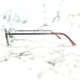 Technolite TLD520 LI Eyeglasses Round Oval Gray Half Rim Frame 49-18-135
