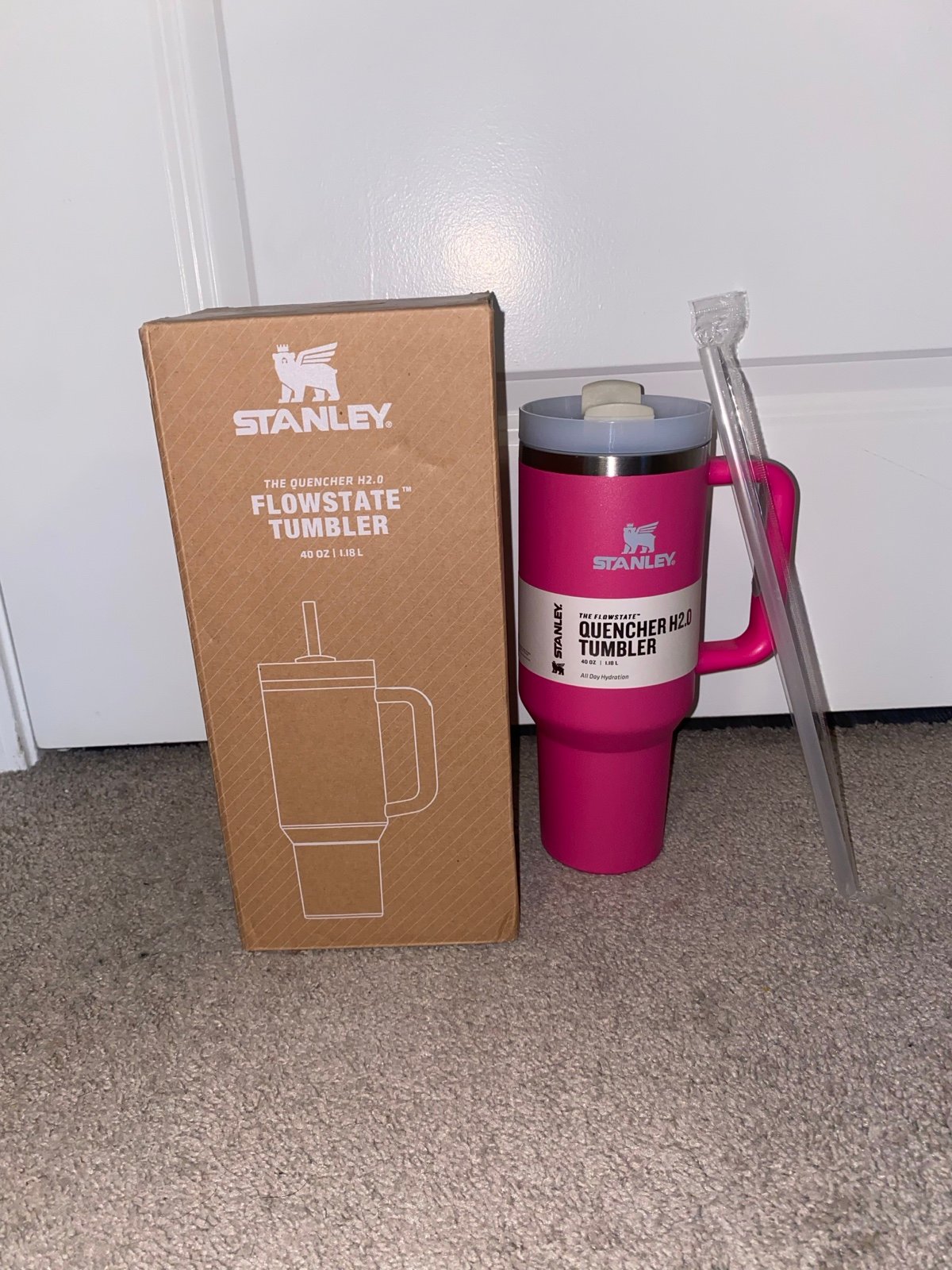 Stanley Rose Red Barbie Pink Quencher H2.0 40 oz Tumbler