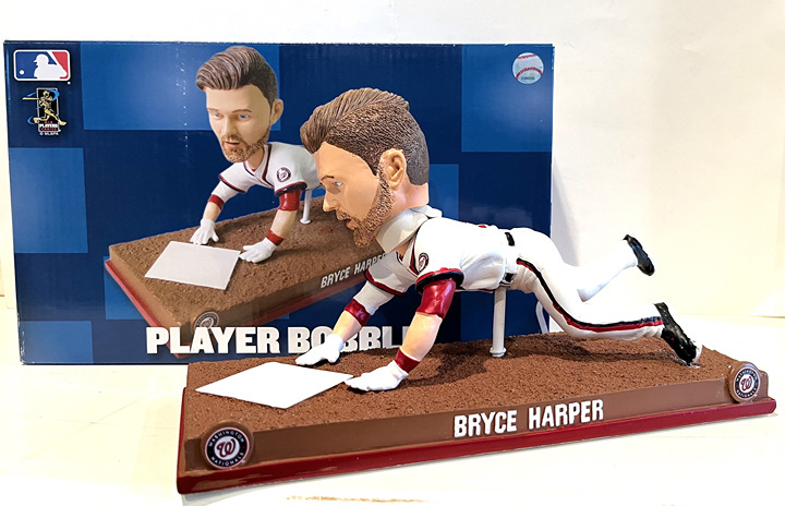 Serial #148/504 ~ Bryce Harper 2013 Sliding into Base Bobblehead VERY VERY HEAVY