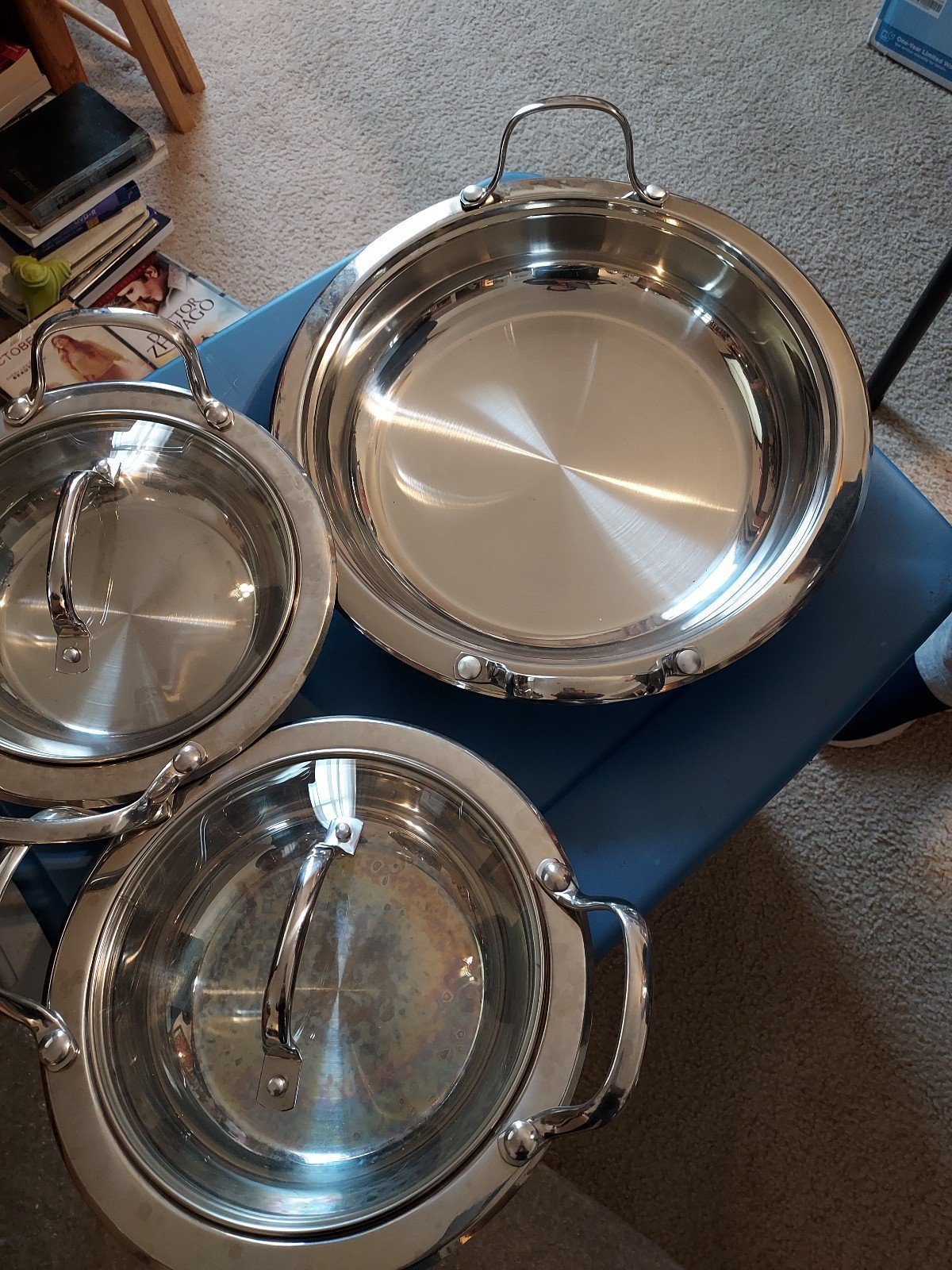 Wolfgang puck Stainless Steel serving dishes