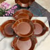 Part I: 3/6Vintage Hall Pottery #433 Brown Glazed Casserole/Bowls 10/ea