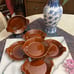 Part I: 3/6Vintage Hall Pottery #433 Brown Glazed Casserole/Bowls 10/ea
