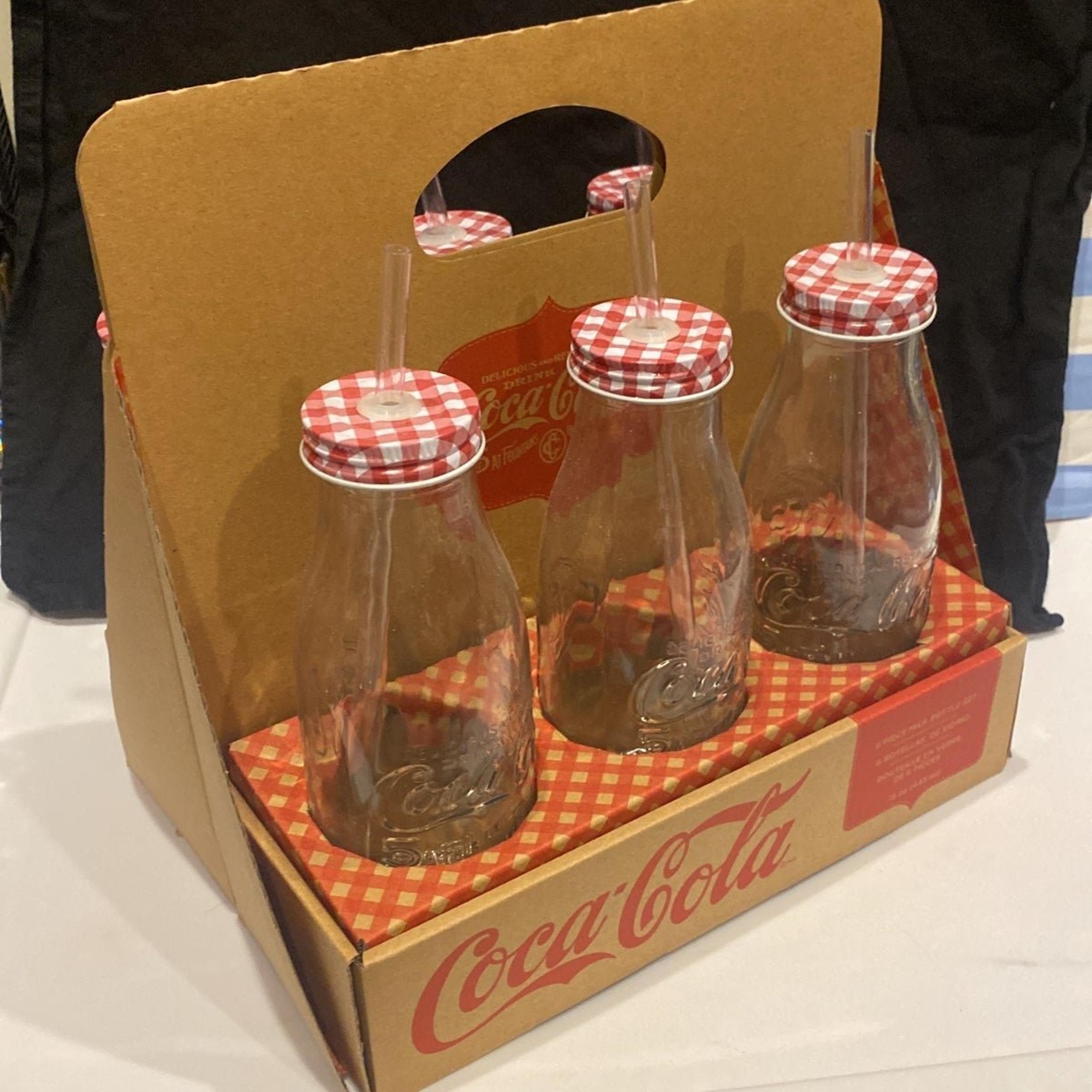 Coca-Cola Classic 6-Piece Drinking Glass Bottle Set
